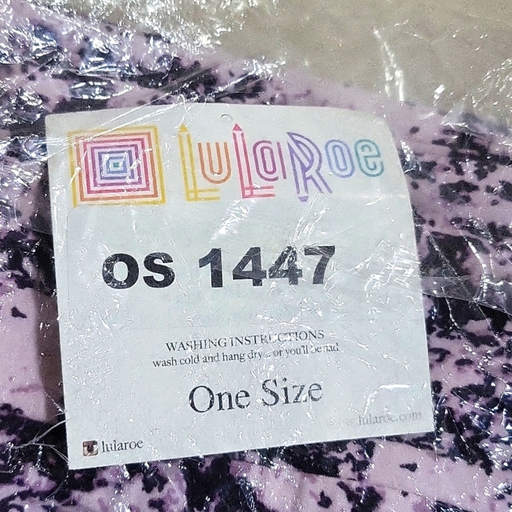 New with Tag Purple Print LuLaRoe Leggings TC2